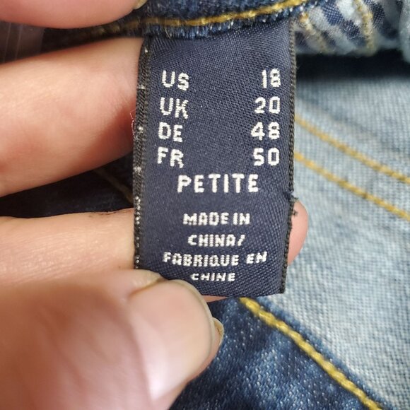 Lands End Jeans Women’s Size 18 Petite Blue Straight Leg Fit 2 Stretch Denim - Picture 4 of 13